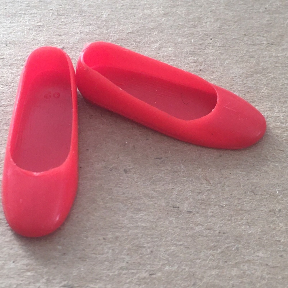 Vintage Barbie skipper doll shoes Red japan